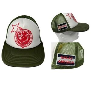Ouray Sportswear Hat Roaring California Bear Green Snapback Great America Cap